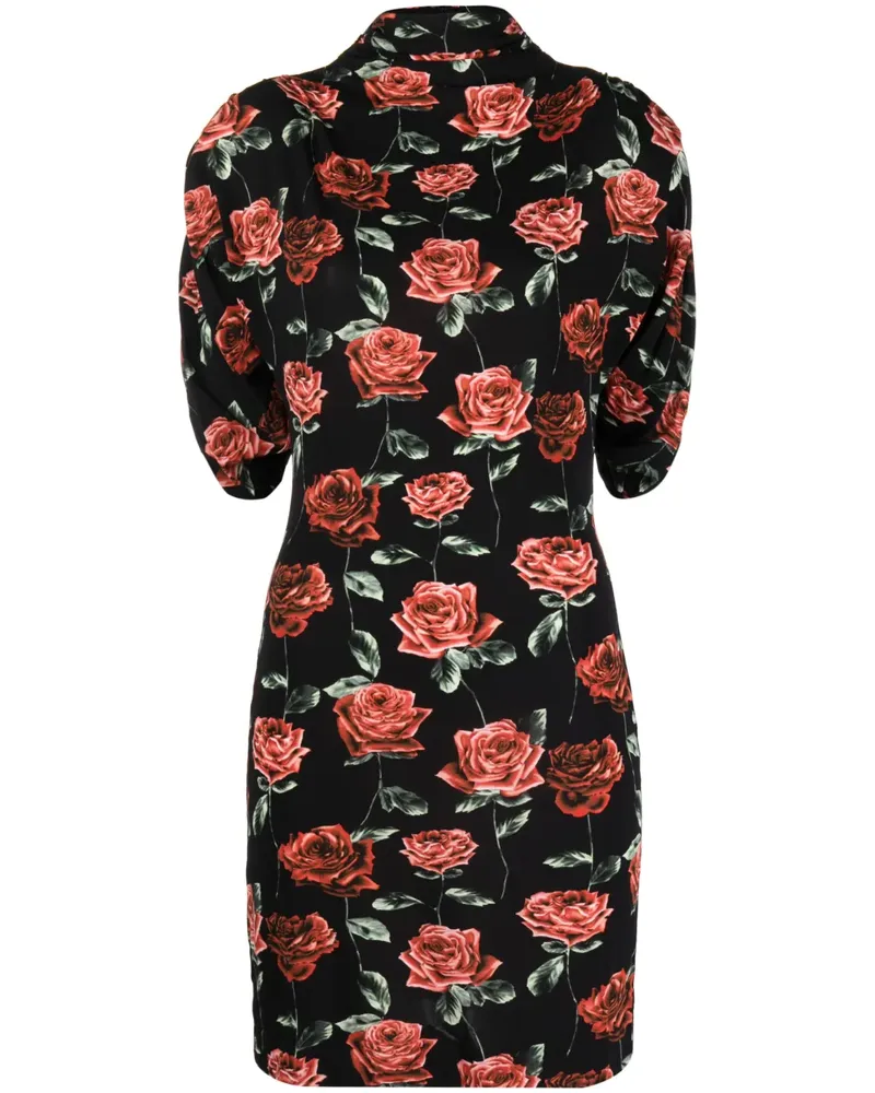 Magda Butrym Minikleid mit Stehkragen - Schwarz Schwarz