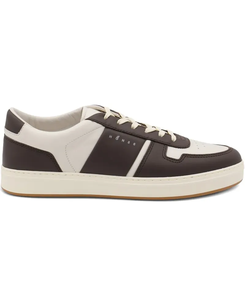 Hogan Sneakers mit Kontrasteinsätzen - Weiß Weiß