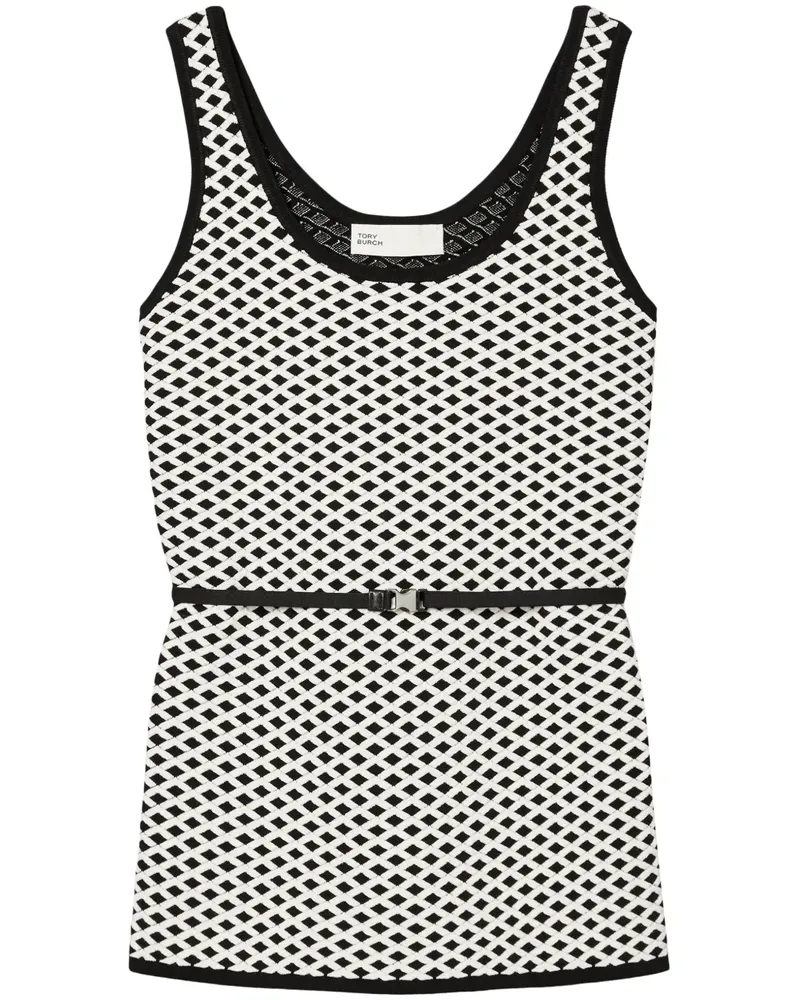 Tory Burch Oberteil aus Jacquard - Schwarz Schwarz