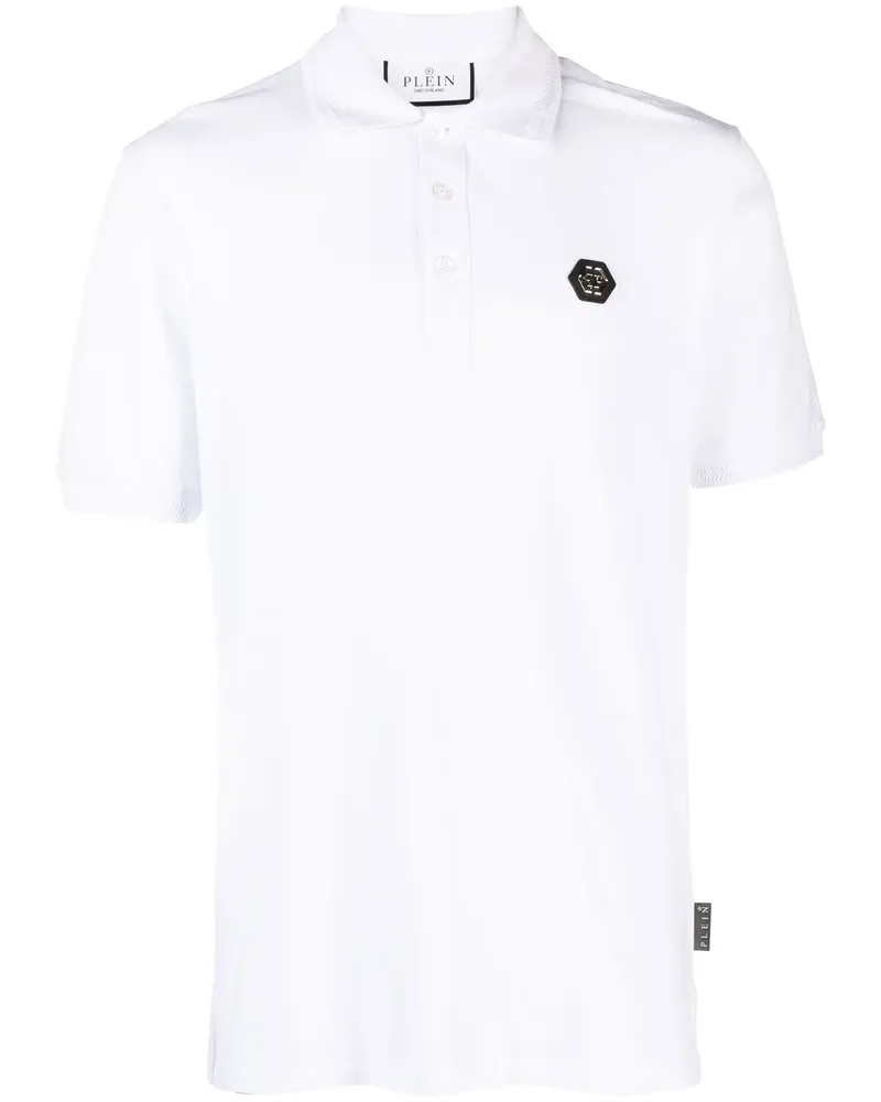 Philipp Plein Poloshirt mit Totenkopf-Print - Weiß Weiß