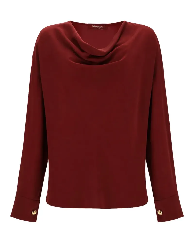 Max Mara cowl-neck long-sleeve blouse - Rot Rot