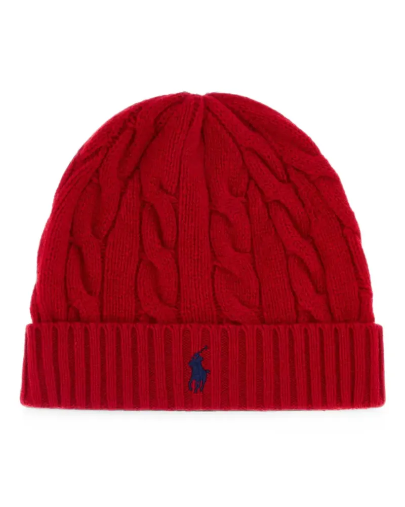 Ralph Lauren cable-knit beanie hat - Rot Rot