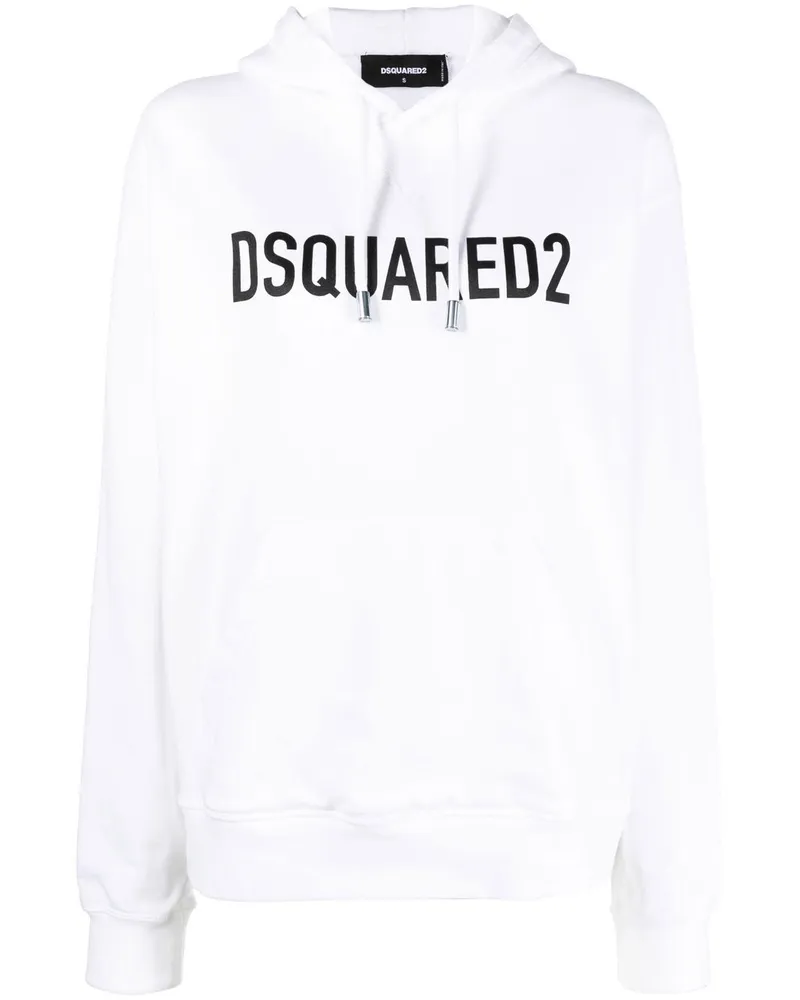 Dsquared2 Hoodie mit Logo-Print - Weiß Weiß