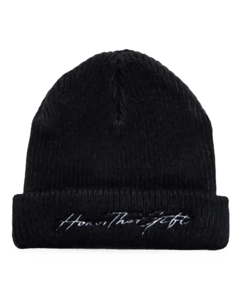 Honor The Gift Beanie mit Logo-Stickerei - Schwarz Schwarz