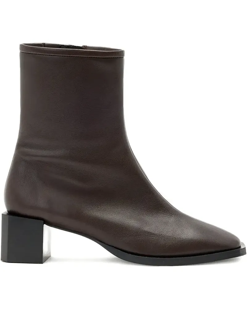 AllSaints 48mm Avril leather ankle boots - Braun Braun