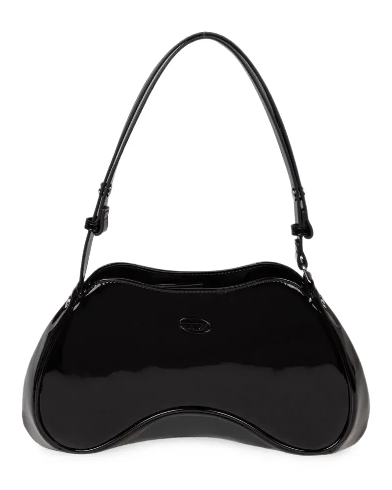 Diesel Play patent-leather shoulder bag - Schwarz Schwarz