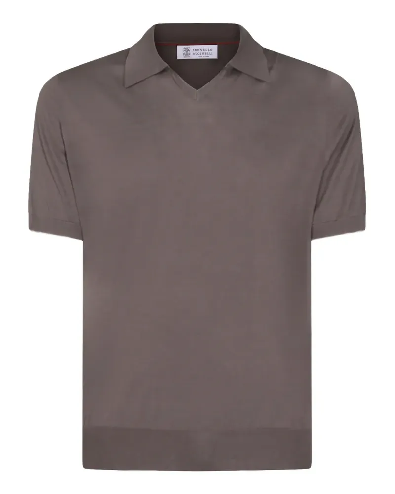 Brunello Cucinelli V-neck T-shirt - Braun Braun