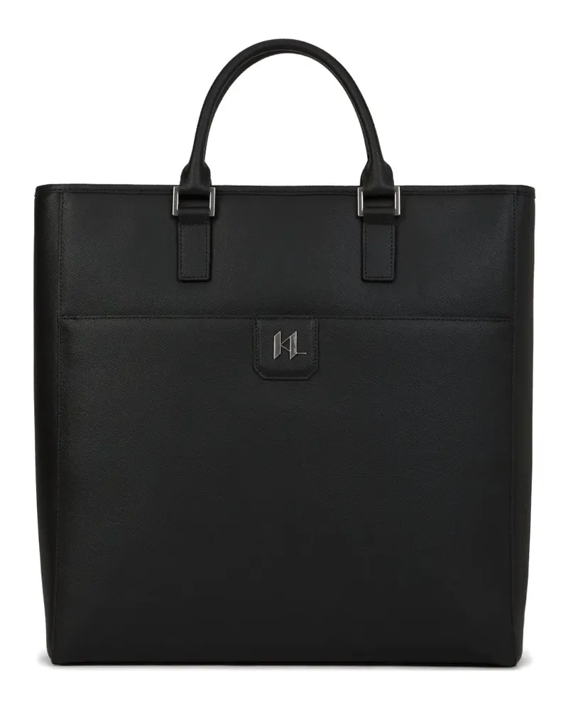 Karl Lagerfeld Tote Bag mit Monogramm - Schwarz Schwarz