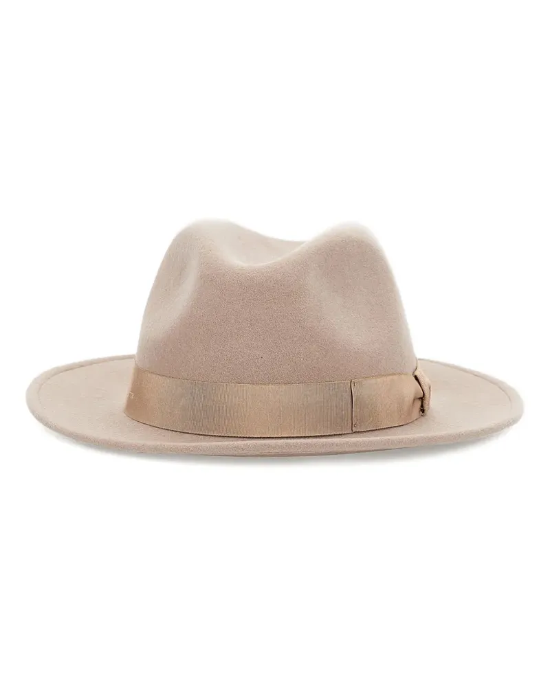 Borsalino Federico Hut mit Schleifenbesatz - Nude Nude