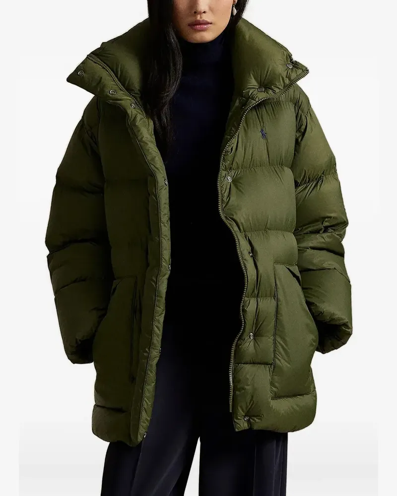 Ralph Lauren Gesteppter Mantel mit Logo-Detail - Grün Grün