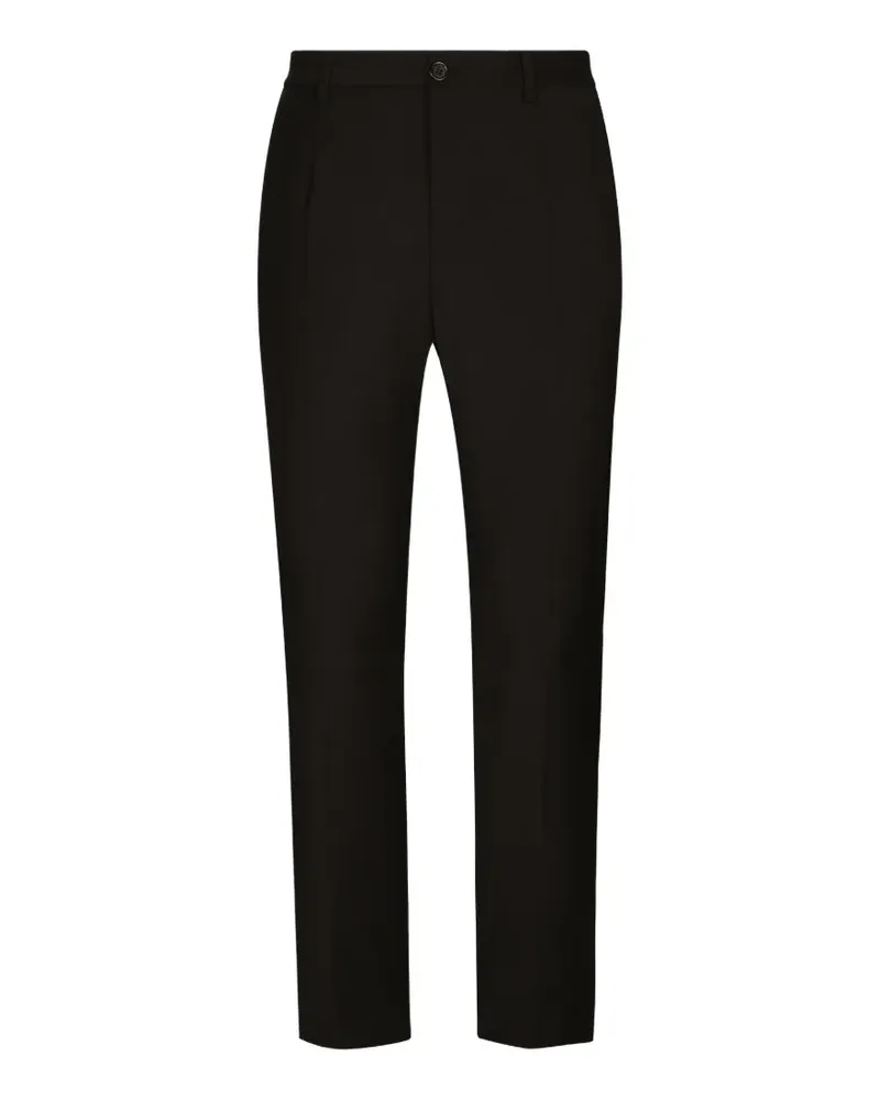 Dolce & Gabbana stretch cotton pants with DG embroidery - Schwarz Schwarz