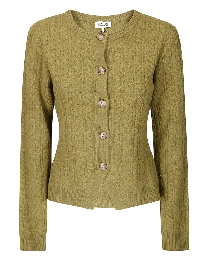 Baum und Pferdgarten Clarah Cardigan mit Zopfmuster - Grün Grün