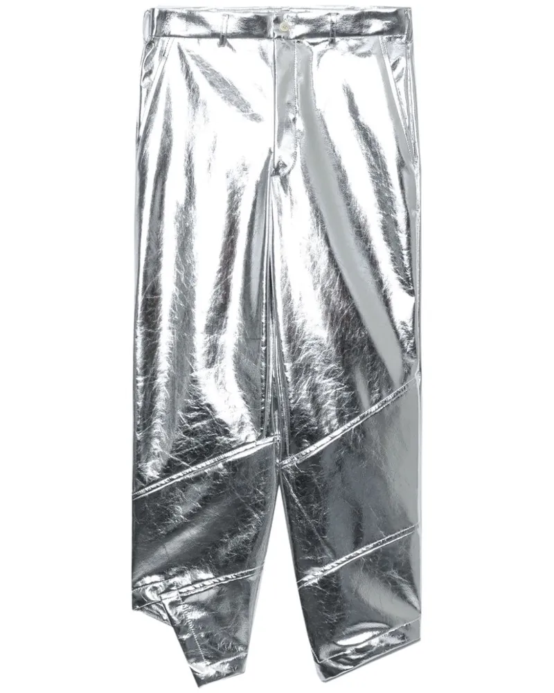 Comme des Garçons Asymmetrische Cropped-Hose - Silber Silber