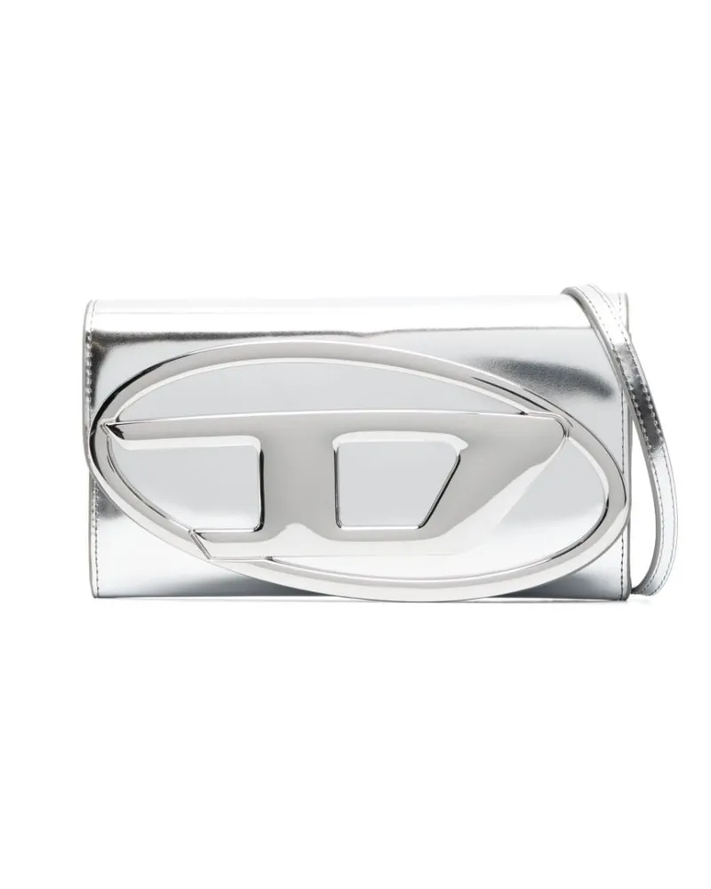 Diesel Long XXL Portemonnaie mit Reißverschluss - Silber Silber