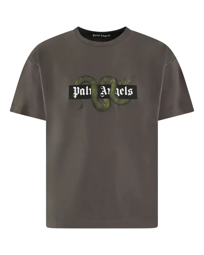 Palm Angels snake box logo t-shirt - Grün Grün