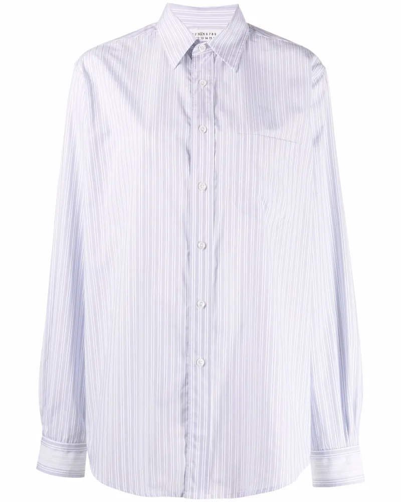 Maison Margiela Hemd mit spitzem Kragen - Blau Blau
