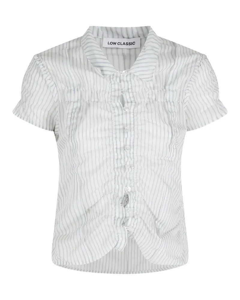 LOW CLASSIC striped short-sleeve shirt - Weiß Weiß