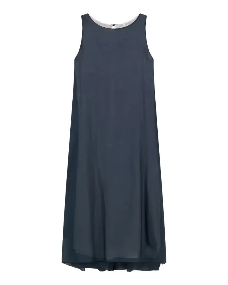 Liviana Conti handkerchief-hem sleeveless asymmetric dress - Blau Blau