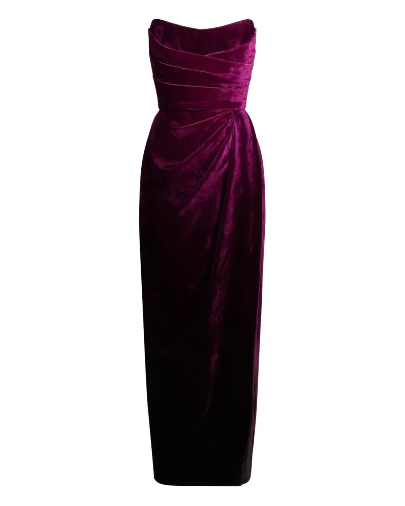 Elie Saab velvet midi dress - Violett Violett