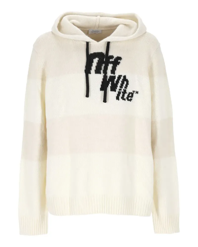 OFF-WHITE striped hoodie - Nude Nude