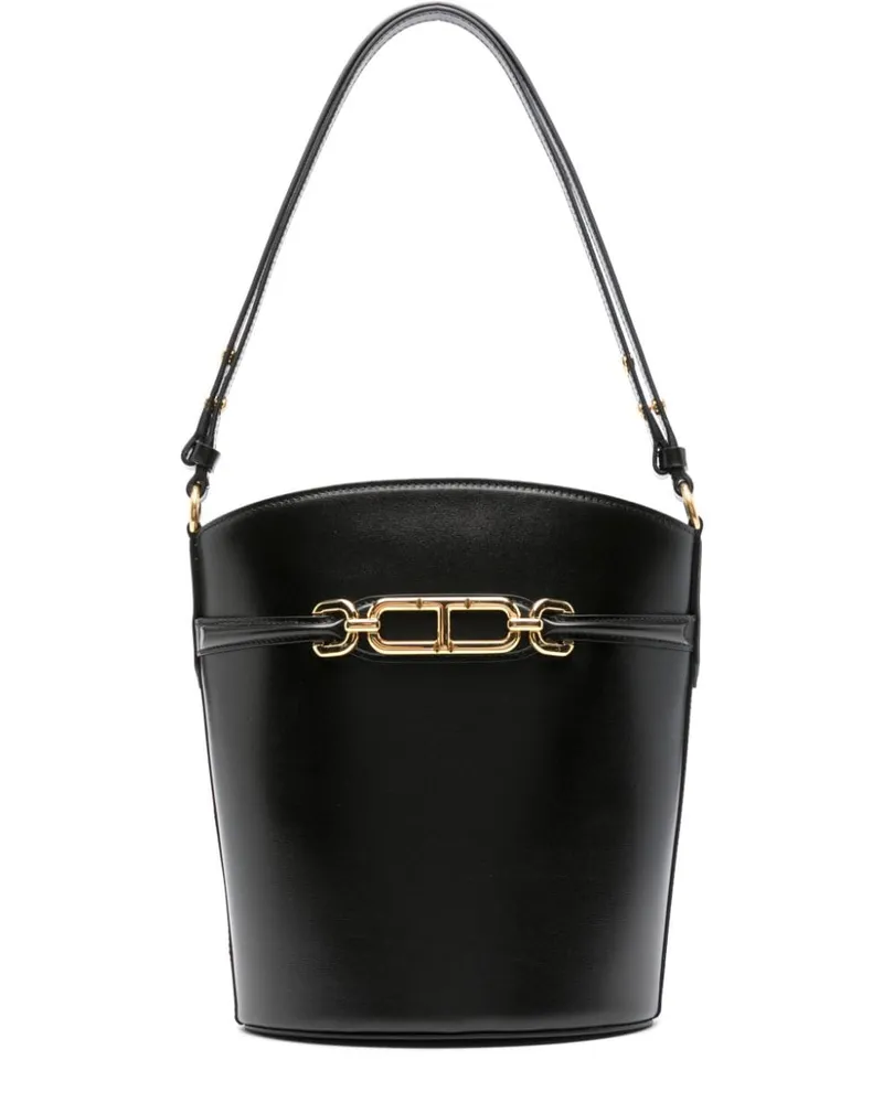 Tom Ford Beuteltasche mit Logo-Schild Schwarz