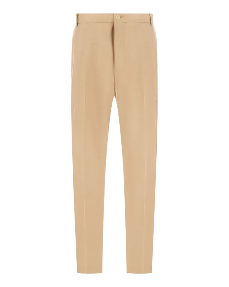 Laneus tailored virgin wool trousers - Nude Nude
