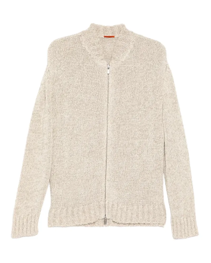 BARENA zip knitted cardigan - Nude Nude