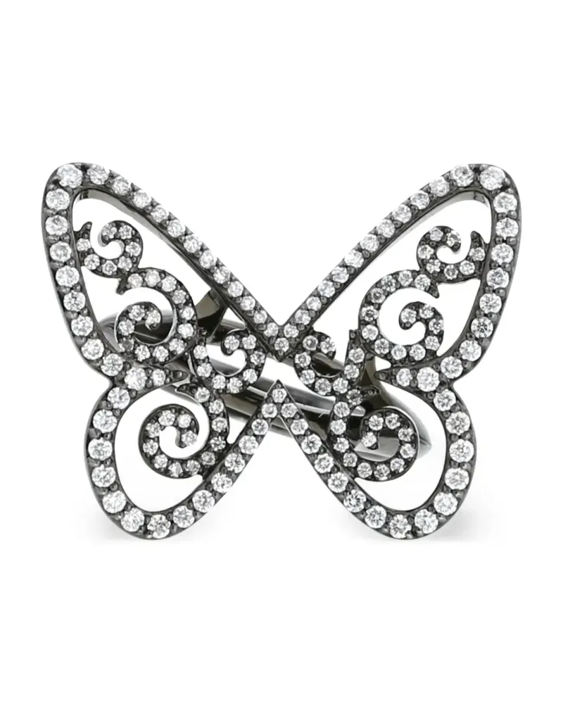 Messika 18kt Arabesque Schwarzgoldring mit Diamanten Schwarz