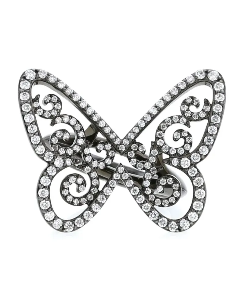 Messika 18kt Arabesque Schwarzgoldring mit Diamanten Schwarz