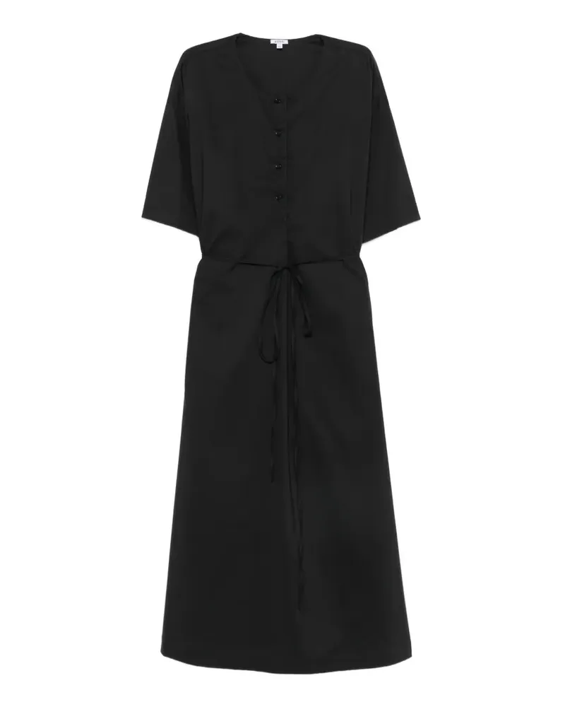 ASPESI belted short-sleeve midi shirt dress - Schwarz Schwarz