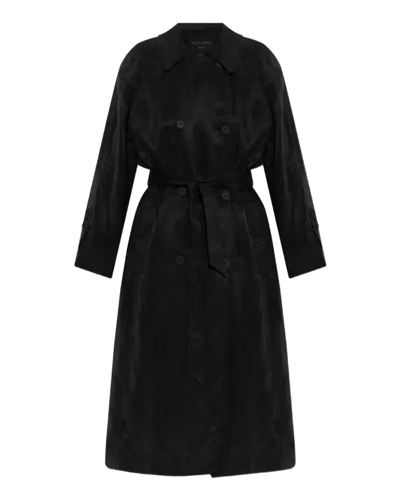 AllSaints Doppelreihiger Lizie Mantel - Schwarz Schwarz