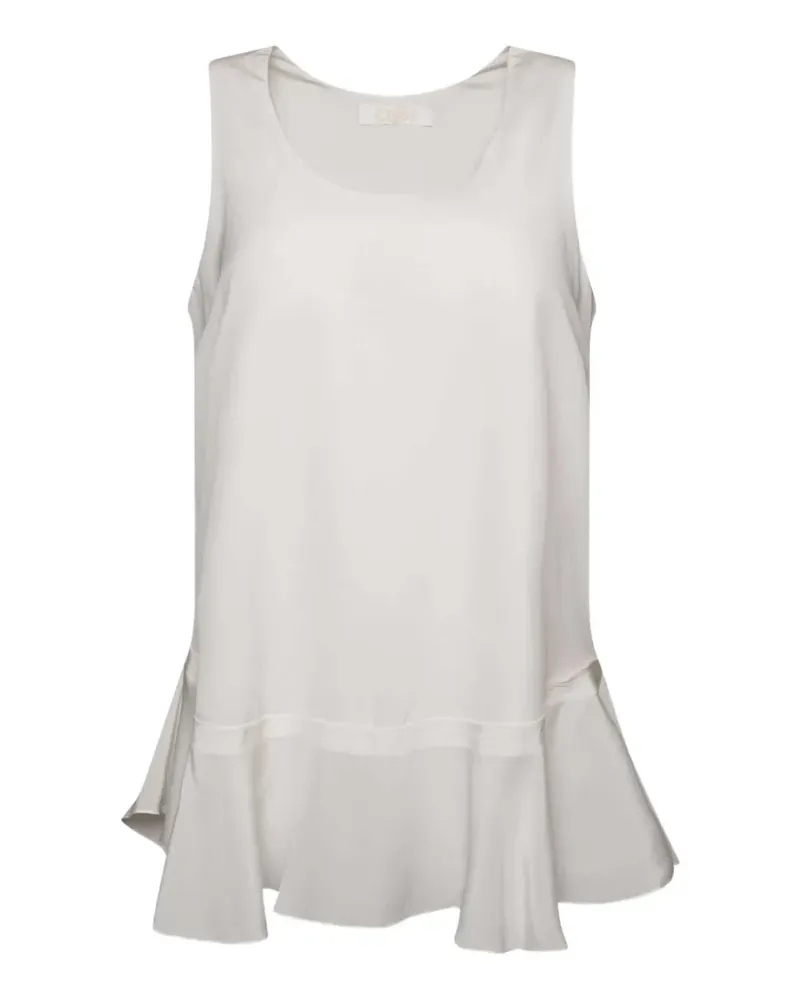 Chloé Seidentop mit Godet-Saum - Weiß Weiß