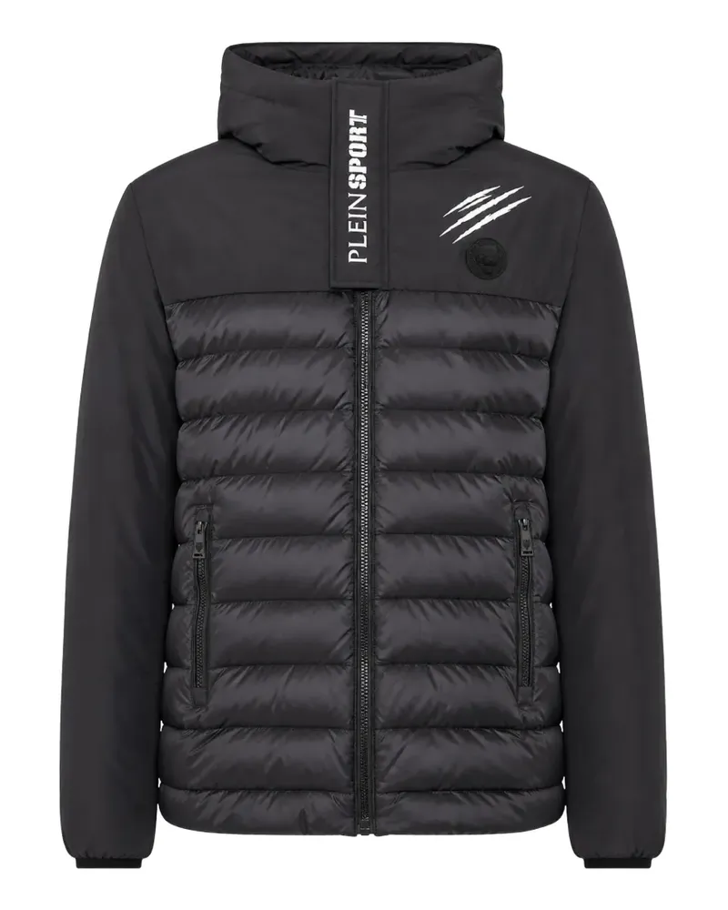 Philipp Plein quilted logo-print jacket - Schwarz Schwarz