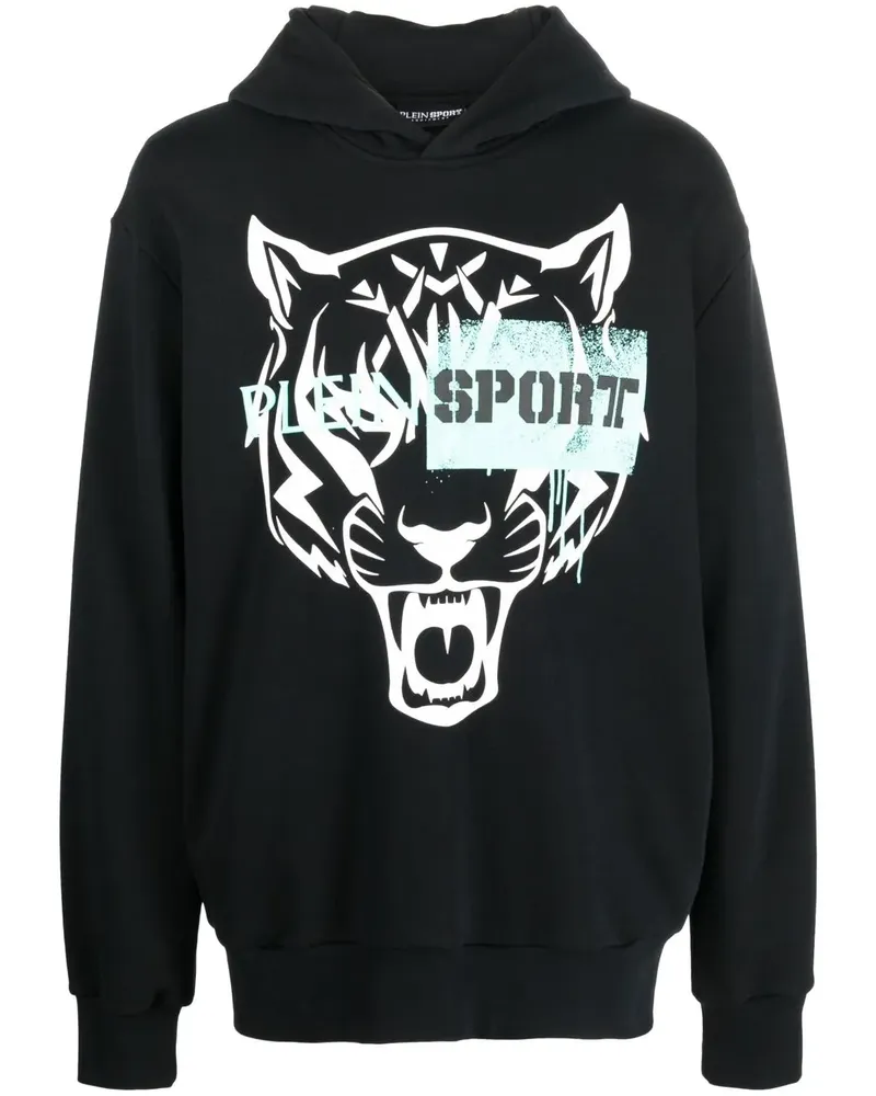 Philipp Plein Hoodie mit Tiger-Motiv - Schwarz Schwarz