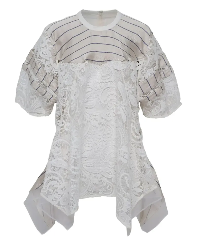 3.1 phillip lim Top mit Streifen - Weiß Weiß