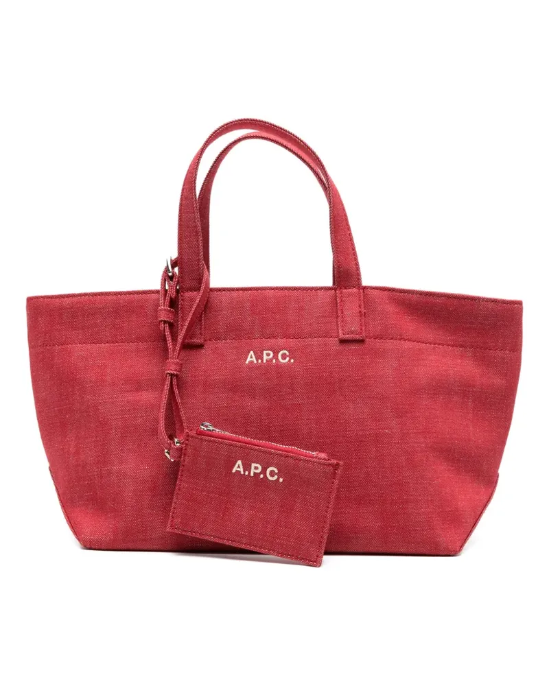 A.P.C. small Drummer tote bag - Rot Rot