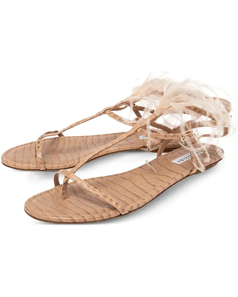 Aquazzura Sandalen mit Schlangendetail - Nude Nude