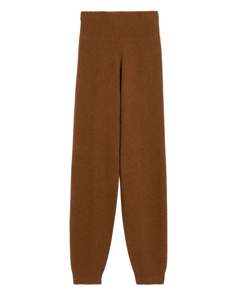 Max Mara Gestrickte High-Waist-Hose - Braun Braun