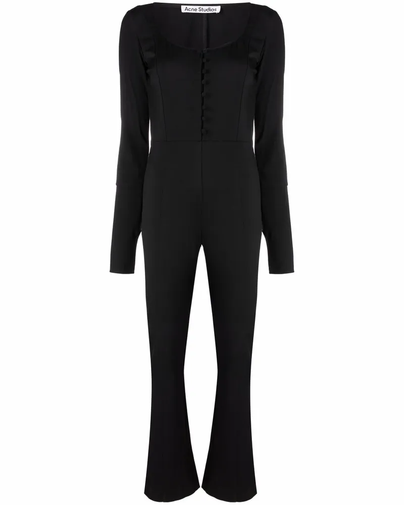 Acne Studios Langärmeliger Jumpsuit - Schwarz Schwarz