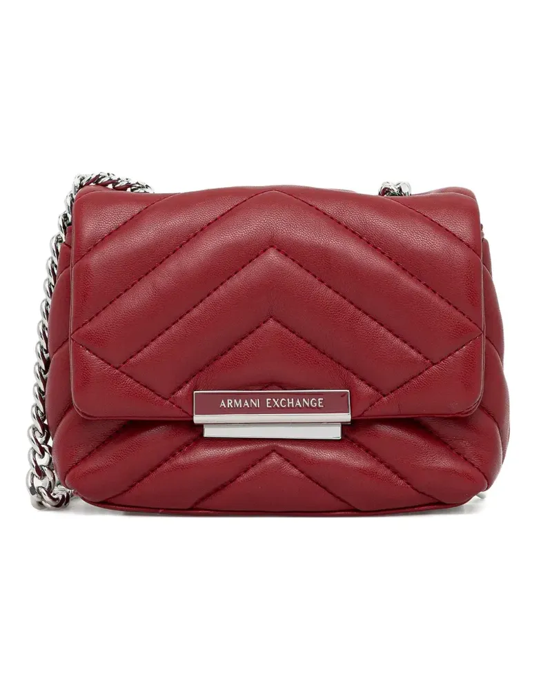 Armani Exchange chevron quilted chain satchel - Rot Rot
