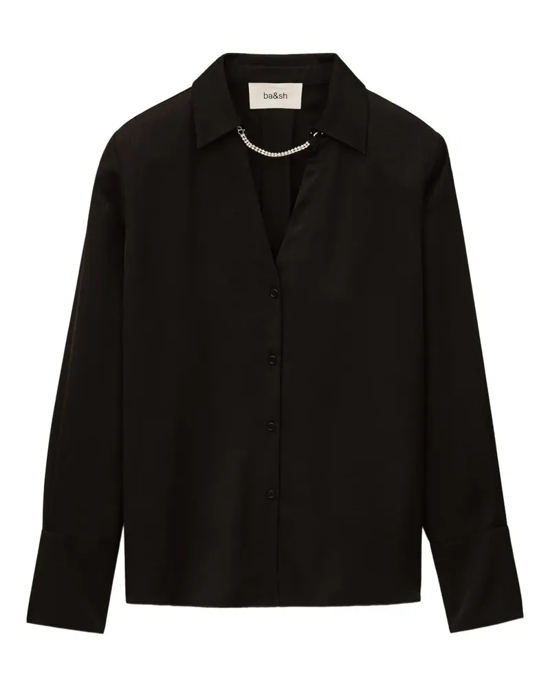 ba&sh Geknöpftes Itsey Hemd - Schwarz Schwarz