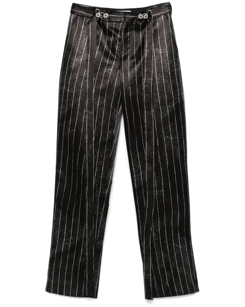 Jean Paul Gaultier Gestreifte Hose - Schwarz Schwarz