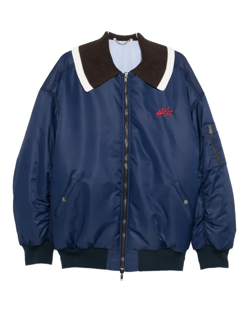 Charles Jeffrey Loverboy logo-embbroidered bomber jacket - Blau Blau