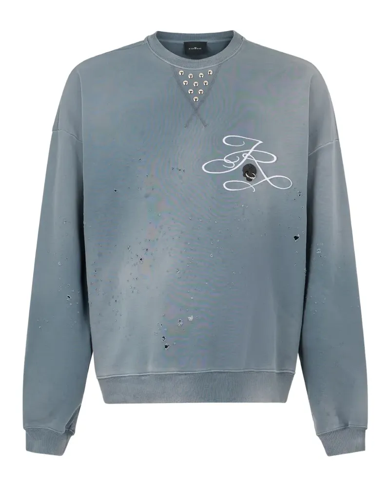 John Richmond Sweatshirt im Distressed-Look - Grau Grau