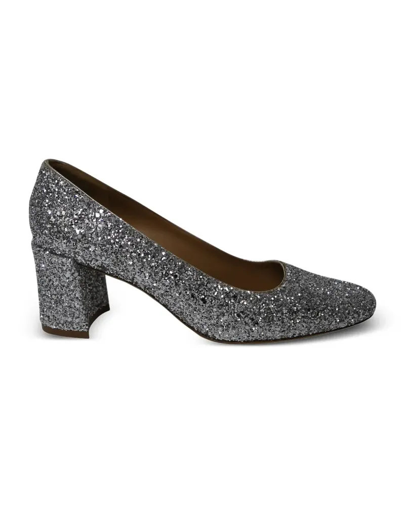 Mansur Gavriel strass-embellished round-toe pumps - Silber Silber