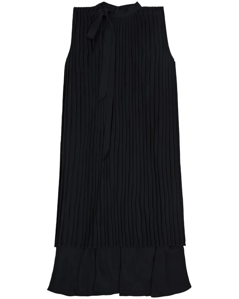 Maison Margiela Ärmelloses Kleid im Layering-Look - Schwarz Schwarz