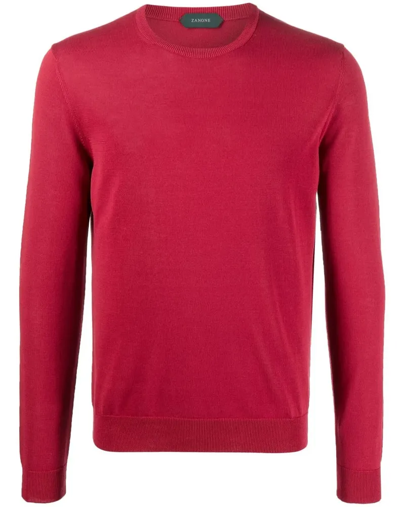 Zanone Strickpullover mit Rundhalsausschnitt - Rot Rot