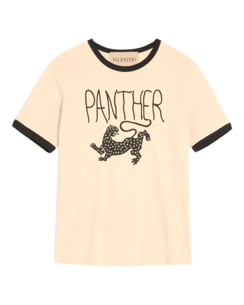 Valentino Garavani T-Shirt mit Panther-Print - Nude Nude