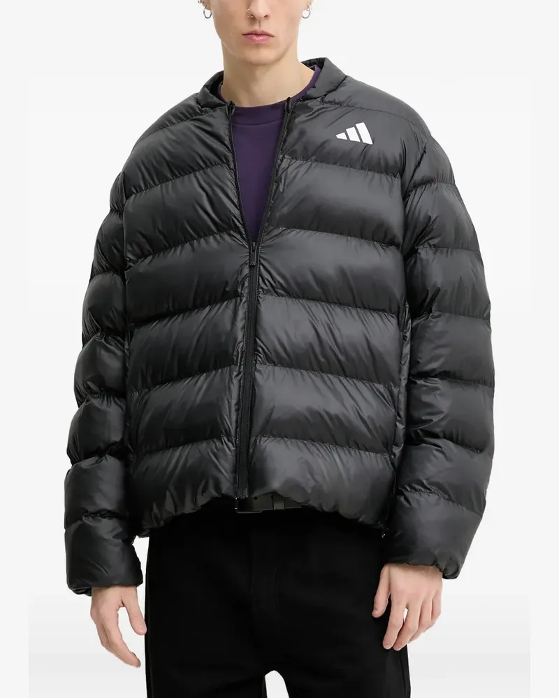 adidas logo-print puffer jacket - Schwarz Schwarz