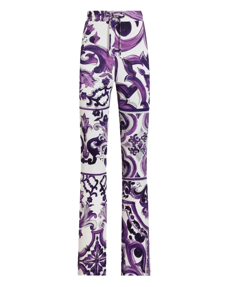 Dolce & Gabbana Hose mit grafischem Print - Weiß Weiß